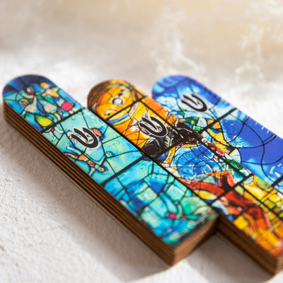 Chagall Mezuzah – Artistic Judaica Inspired by Stained Glass Windows 