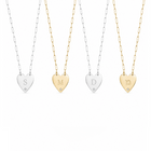 Diamond Heart Initial Necklace
