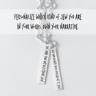 In Your Own Words Personalized Necklace