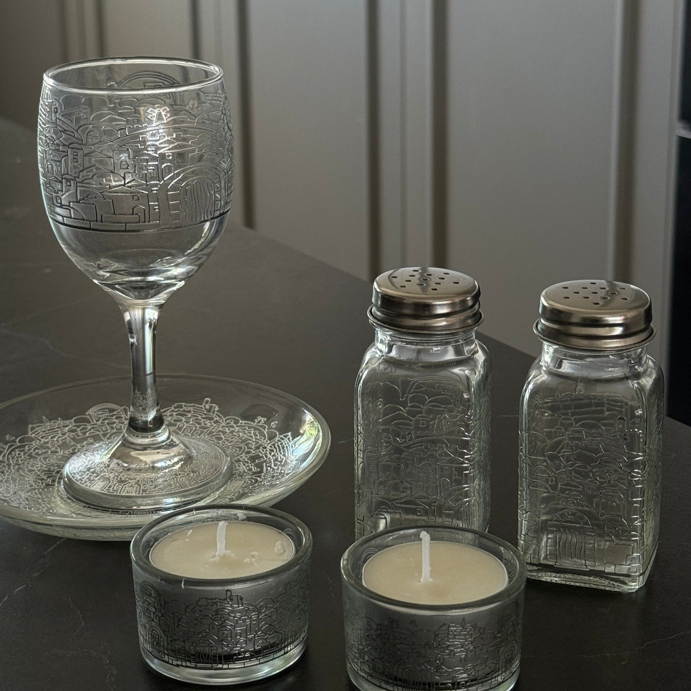 Handmade Luxury Shabbat Set – Silver Spark Series 