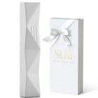 Sculptural White Concrete Mezuzah Case | Wave