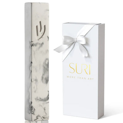 Street Mezuzah – Elegant Marble Look for Modern Jewish Living 