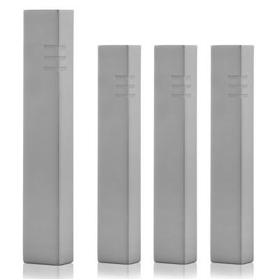 Set of Designed Concrete Mezuzahs in Gray - Space