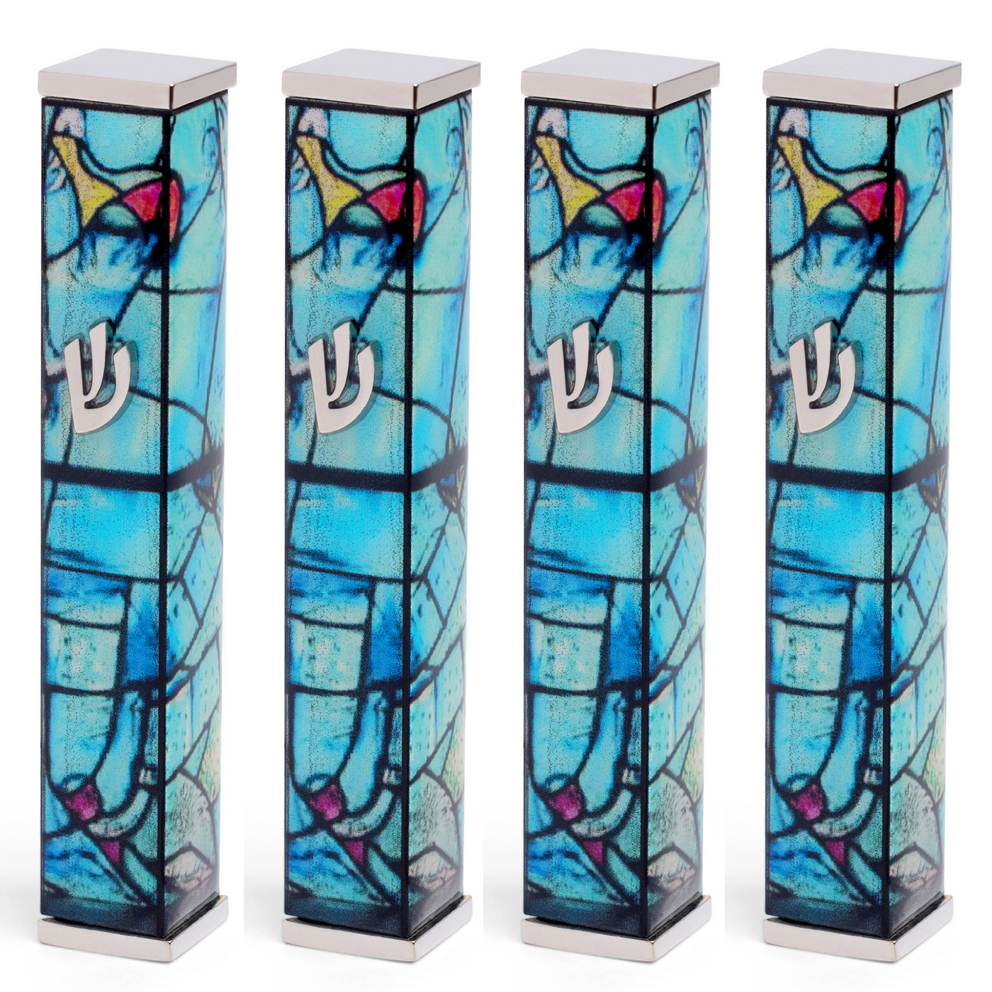 Set of 4 Marc Chagall Mezuzah Cases