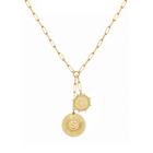 Vesta Initial and Constellations Medallion Necklace