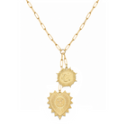 Initial Heart & Constellations Medallion Necklace