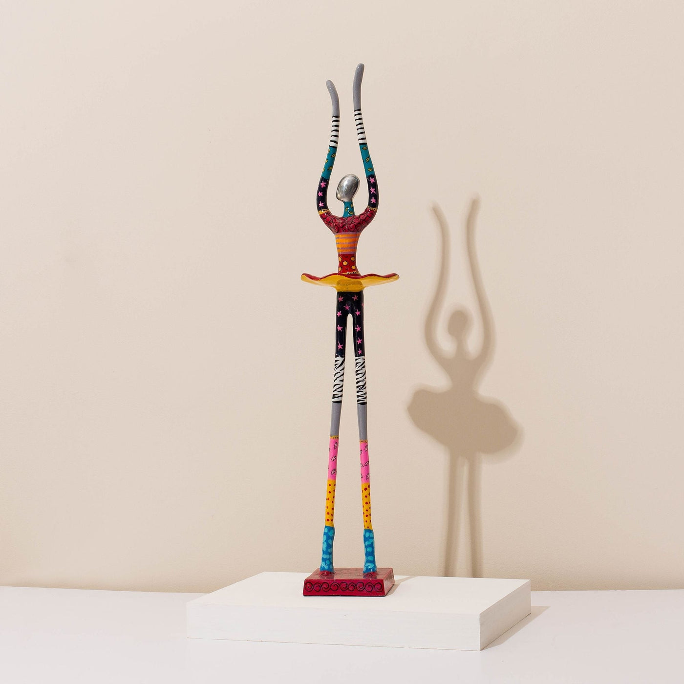 Handcrafted Dance Sculpture – Dance of Soul – Modern Judaica Series  Colorful