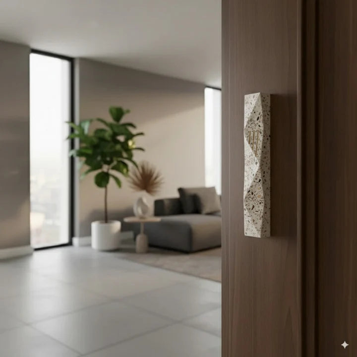 Wave Mezuzah – Artistic Terrazzo in Earthy Natural Tones (Copy) 