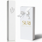 Nordic Concrete Mezuzah Case in White | Street