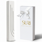 White Concrete Mezuzah Case with Sculptural Elegance | Glam