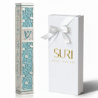 Elegant Turquoise Stainless Steel Mezuzah Case | Pomegranate