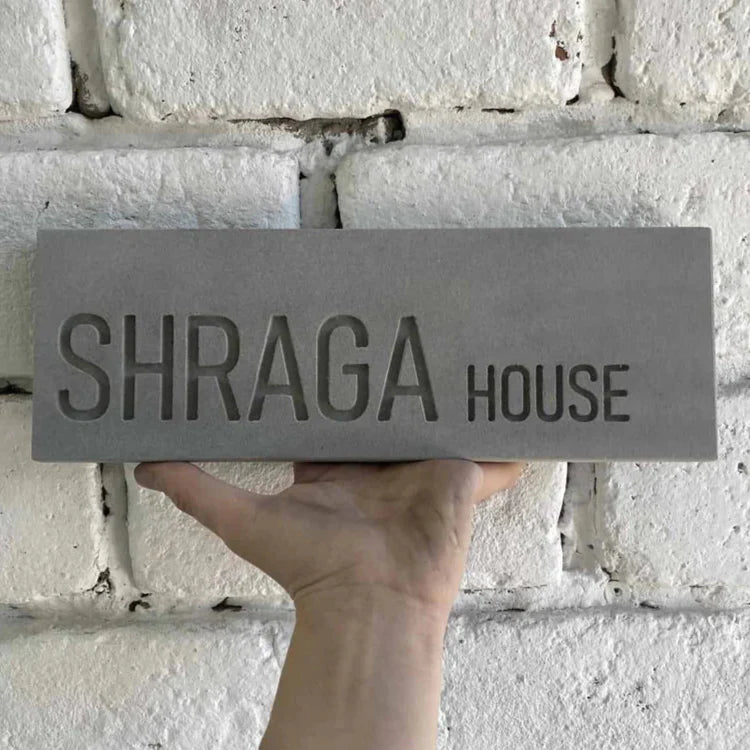 Custom Gray Concrete Door Sign – TailorMade Series 