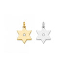 Diamond Star of David Charm