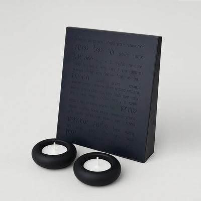 Modern Candle Lighting Set for Shabbat – Clean & Siena Series