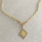 Frida Monogram Medallion Necklace