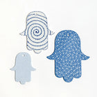 Set of 3 Hamsa Charms (S, M, L) | White, Sky Blue and Marroco Blue