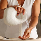 Handcrafted White Ceramic Netilat Yadayim Ritual Washing Cup
