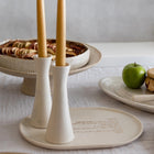 Bereshit Table Set with Gold Print Ceramic Plates