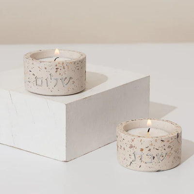 Handcrafted Shabbat Candlesticks – Terrazzo Series 