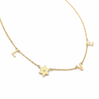 Star of David Diamond Heart Necklace