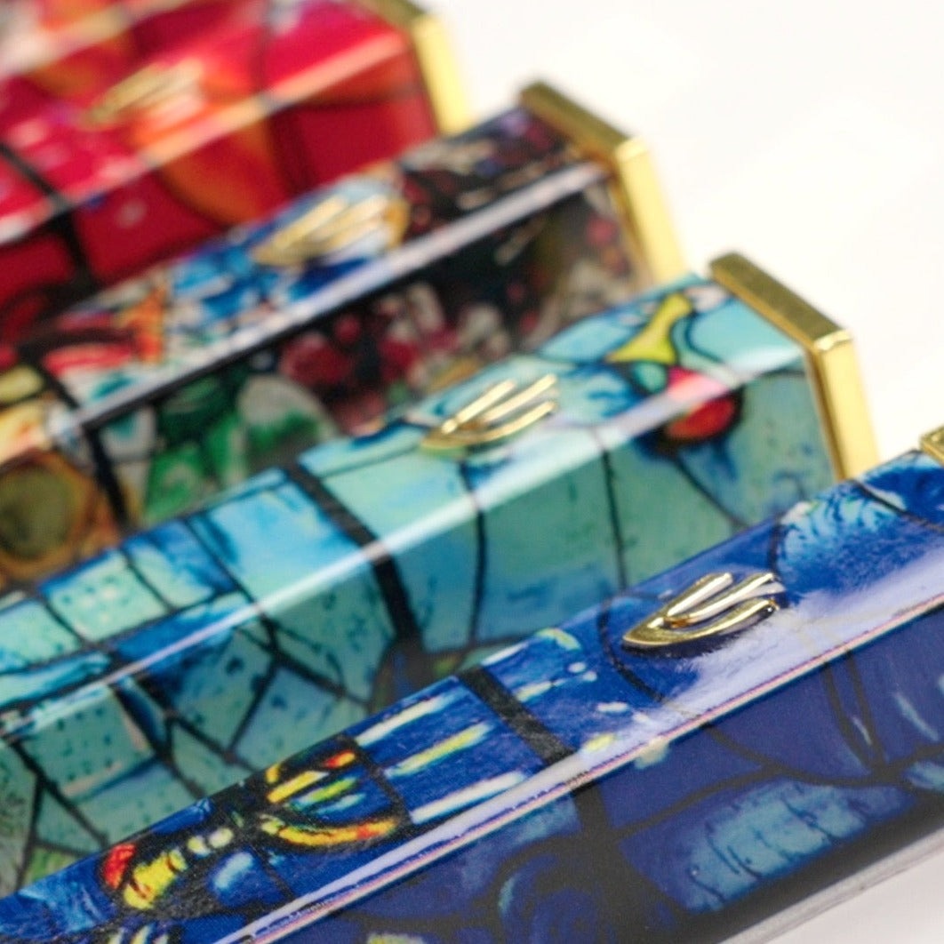 Colorful Mezuzah Inspired by Chagall Windows – Chagall Series 