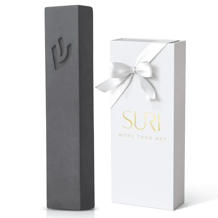 Street Mezuzah – Contemporary Concrete with Clean Urban Lines 