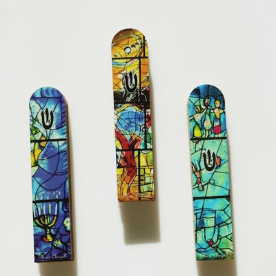 Chagall Mezuzah – Artistic Judaica Inspired by Stained Glass Windows