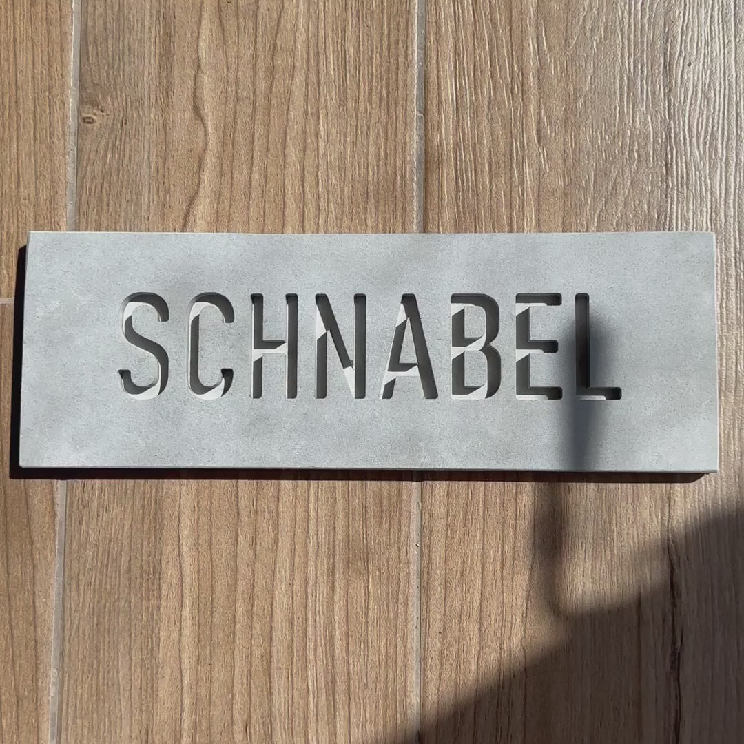 Custom Gray Concrete Door Sign – TailorMade Series
