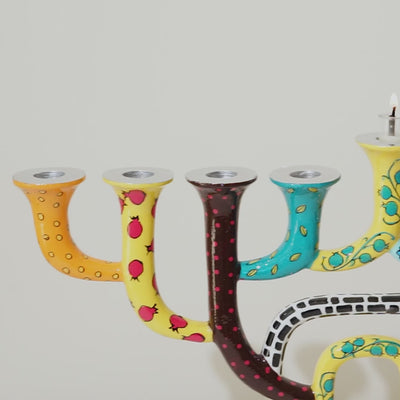 Artistic and original Hanukkah menorah – a perfect item for a holiday with style - Loopa Series
