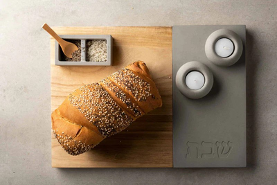 Concrete Shabbat Candlestick – Clean Series 