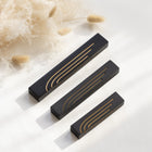 Luxury Black Concrete Mezuzah Case with Gold Engraving | Glam
