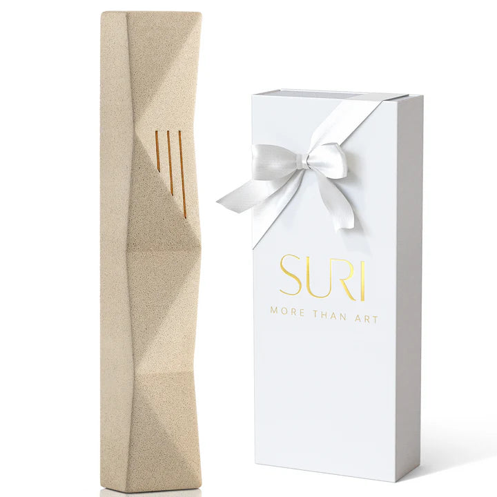 Wave Mezuzah – Minimalist Concrete with Sculpted Texture (Copy) 