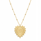 Vesta Initial Heart Medallion Necklace