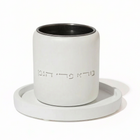 Modern Concrete Kiddush Cup Set with Base – Noble Series