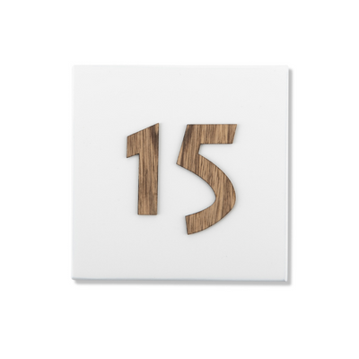 Concrete Embossed Number Sign