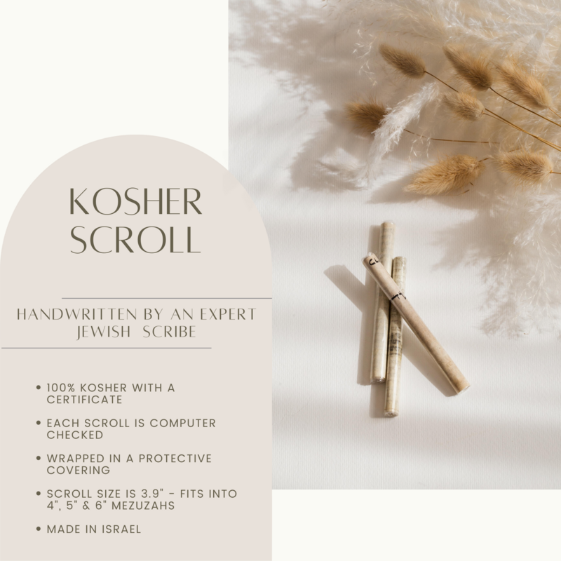 Kosher Mezuzah Scroll- 5" (12cm)