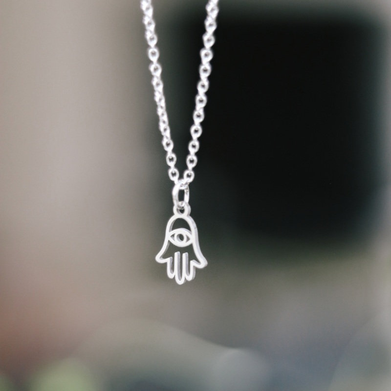 Silver Hamsa Necklace For Women