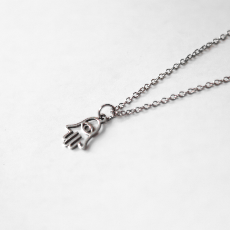 Silver Hamsa Necklace For Women