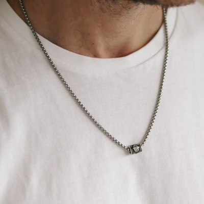 Hamsa Bead Chain Necklace For Men