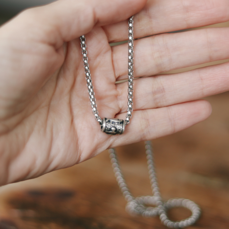 Hamsa Bead Chain Necklace For Men