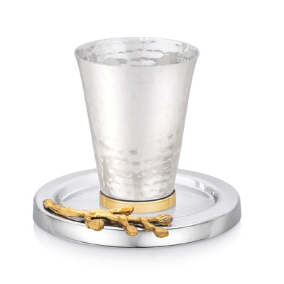Gold Olive Branch Kiddush Cup