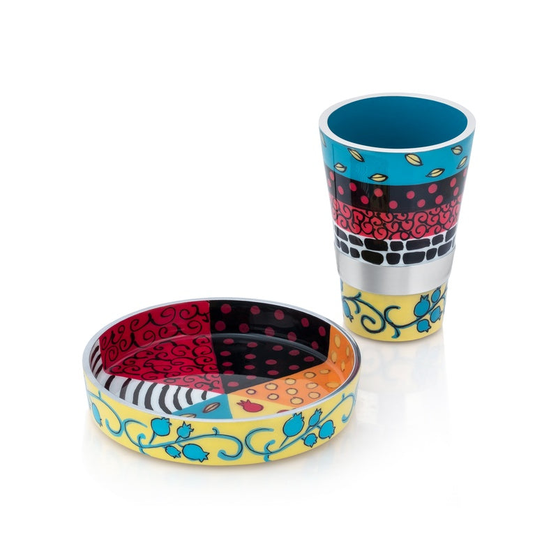 Multi Color Painted Kiddush Cup