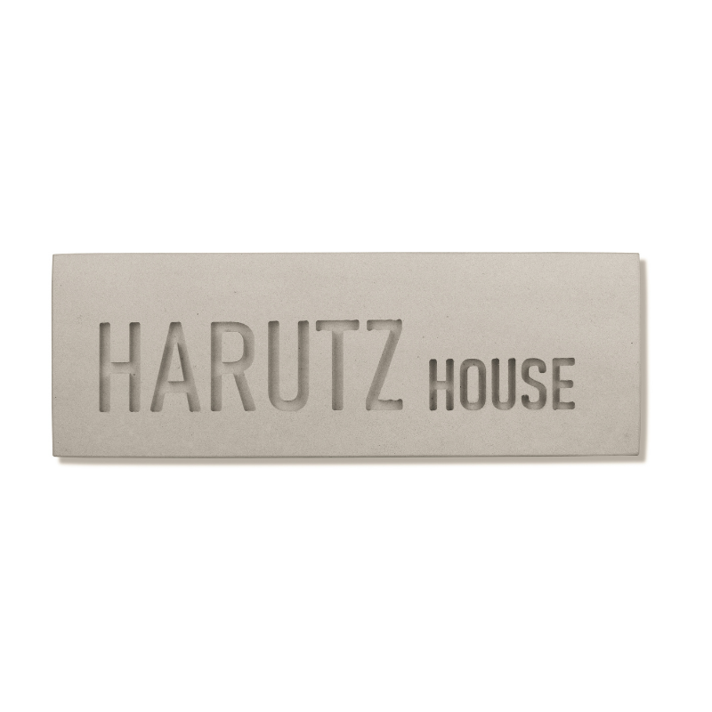 Modern Engraved Concrete House Sign