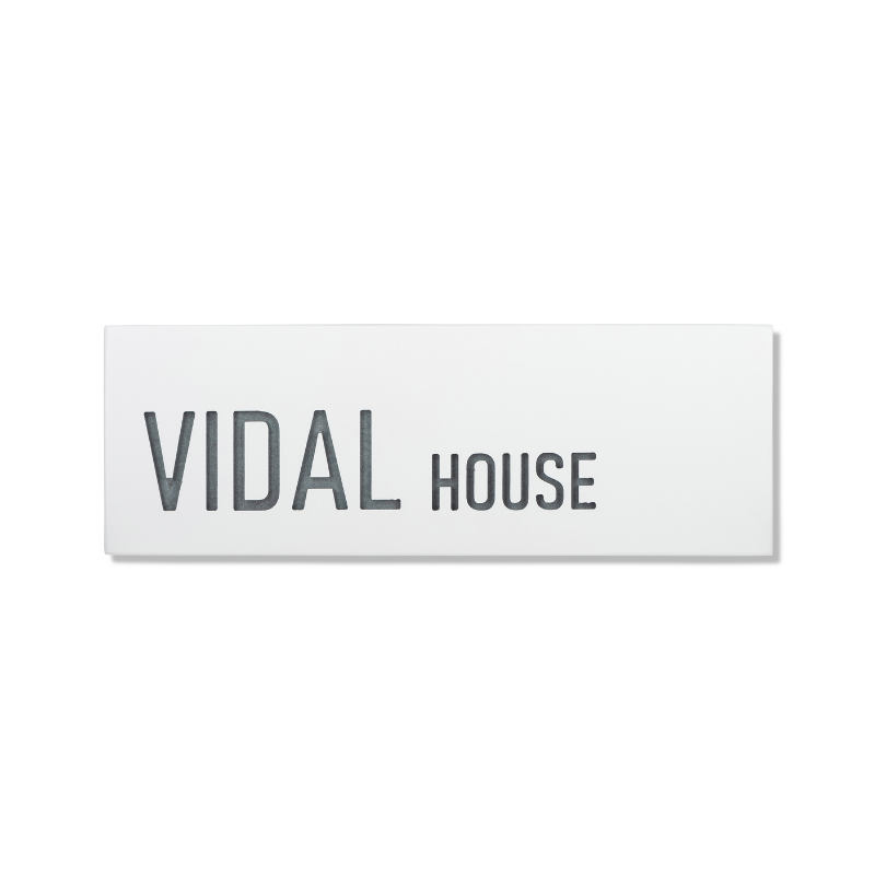 Modern Engraved Concrete House Sign