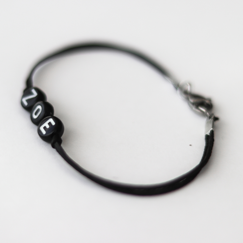 Name Black Bracelet For Men
