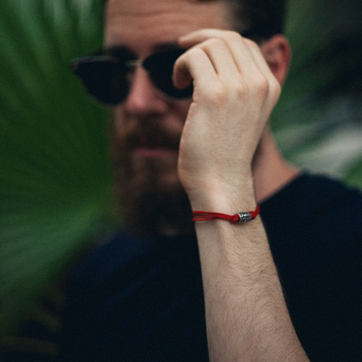 Red Kabbalah Hamsa Bracelet For Men